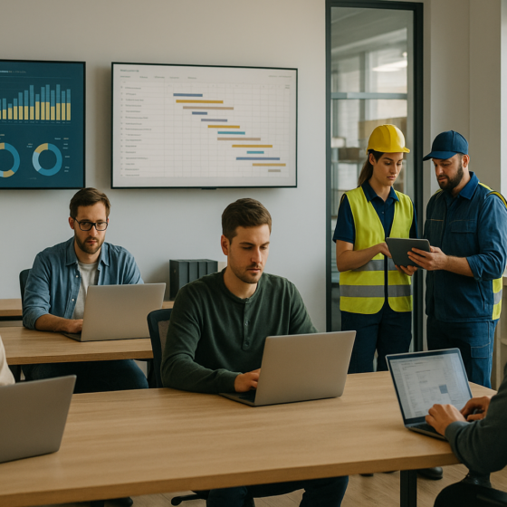 Team of analysts discussing future jobs in the Ukrainian labour market