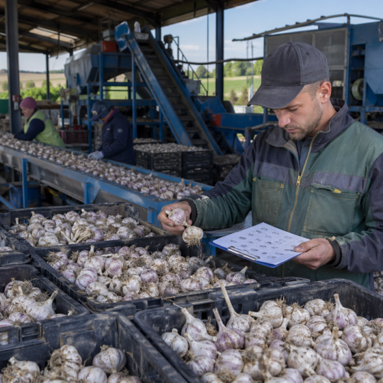 La produccion industrial de ajo crece rapidamente en Ucrania