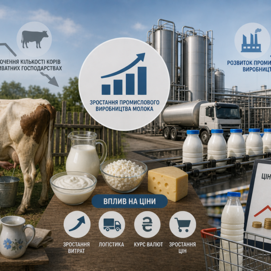 Industrial milk output is replacing household supply in Ukraine and raising price pressure