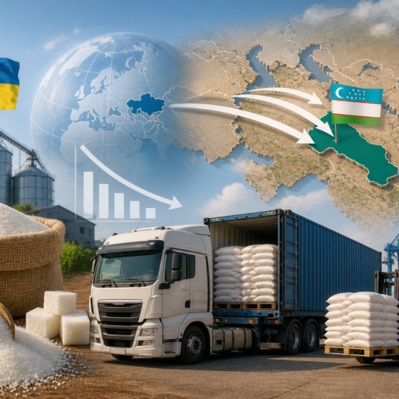 Uzbekistan entered the top three importers of Ukrainian sugar