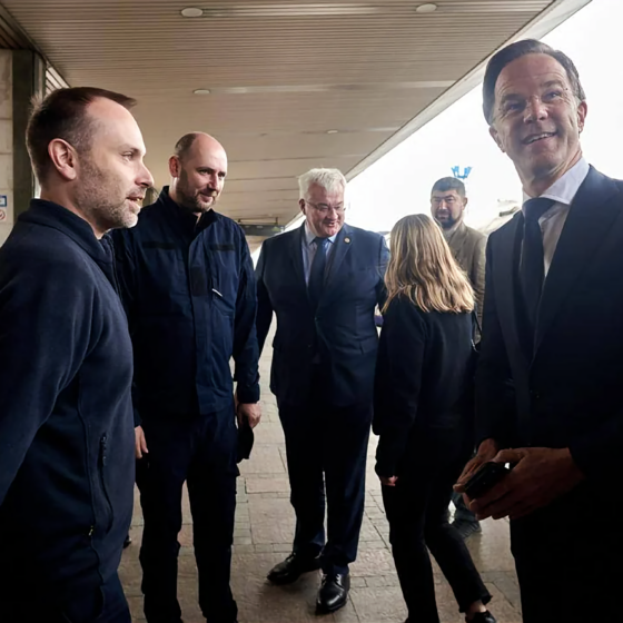 北约秘书长Mark Rutte抵达基辅