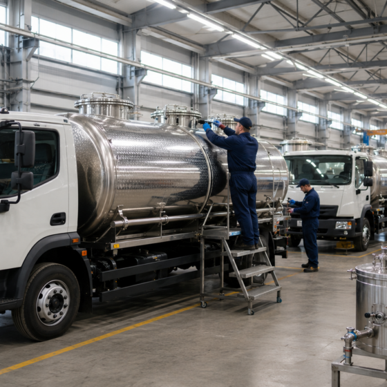 Ukraine starts serial production of milk tanker trucks